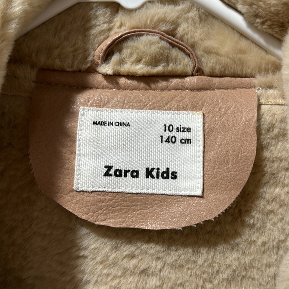 Zara Girls Youth Size 10 Leather Jacket - Picture 2 of 10